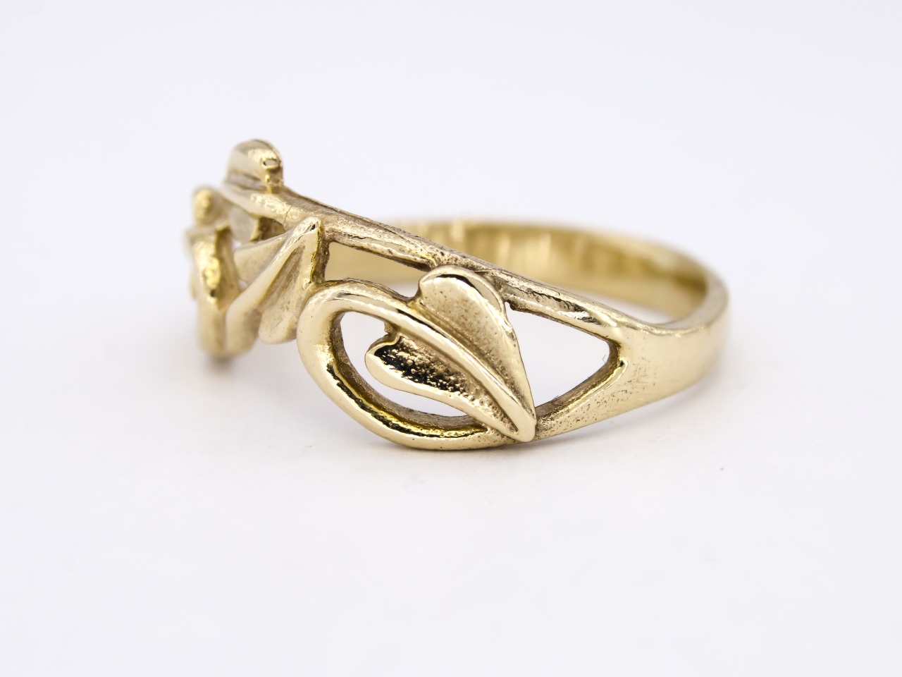 Art Nouveau style ring 9ct yellow Gold Size I | Ladies | Celtic Gold