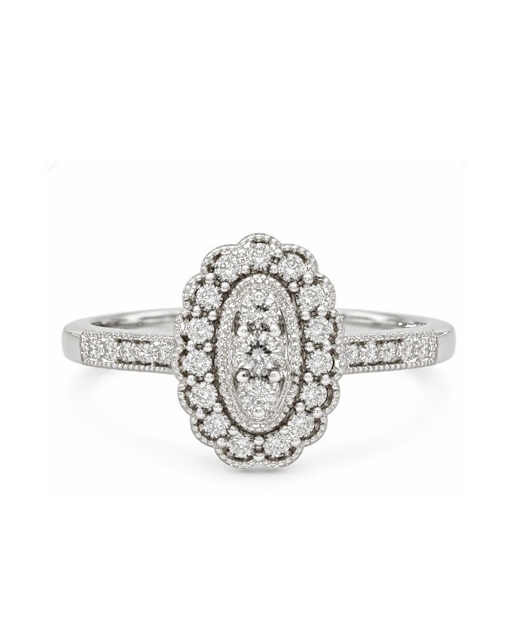 Diamond Cluster Ring