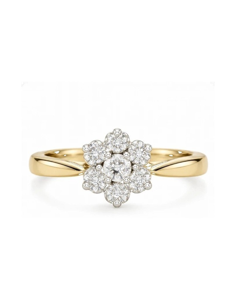 Diamond Cluster Ring