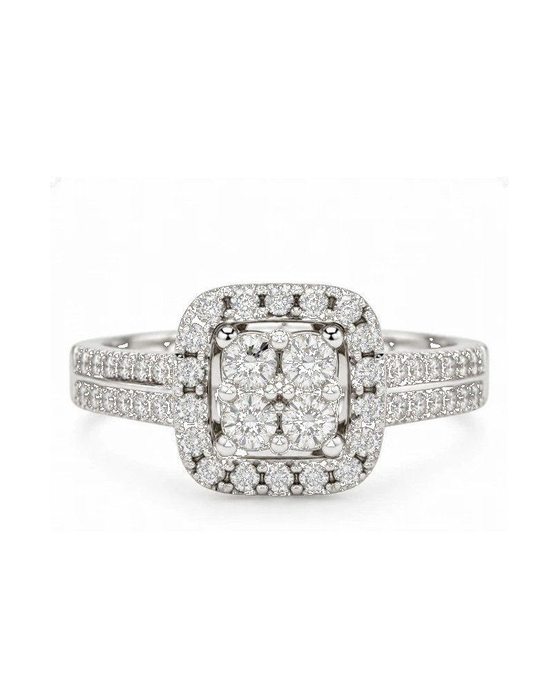 Diamond Cluster Ring