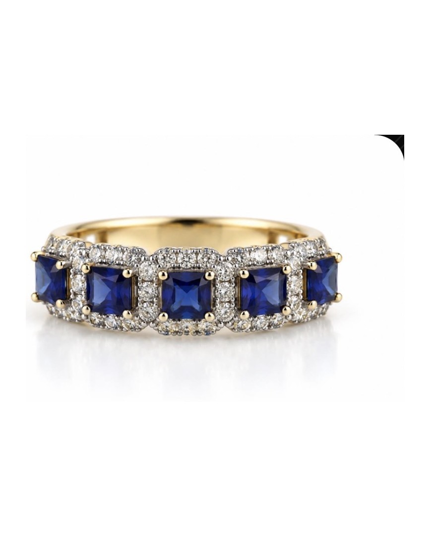 Sapphire & Diamond Ring