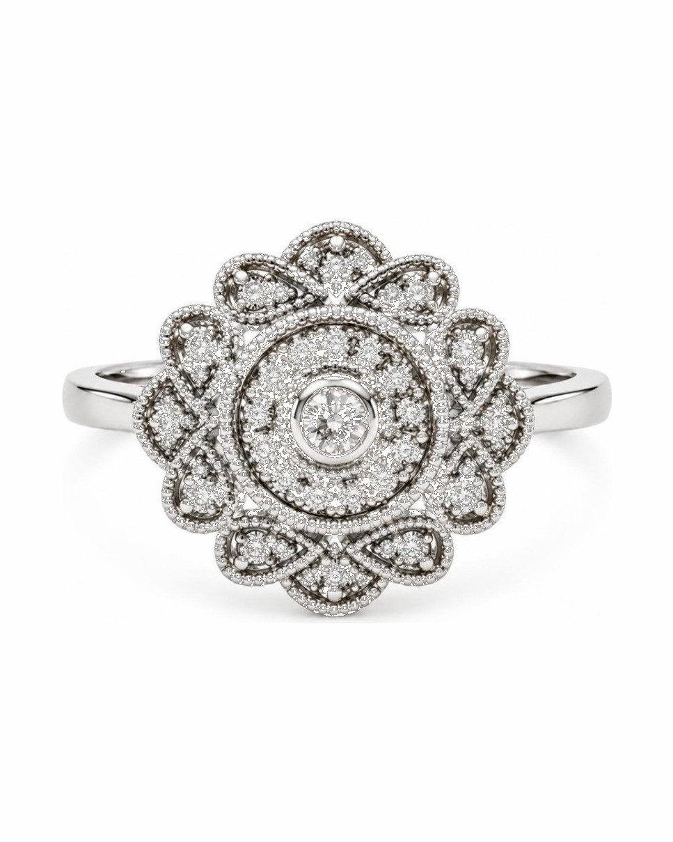 Diamond Cluster Ring