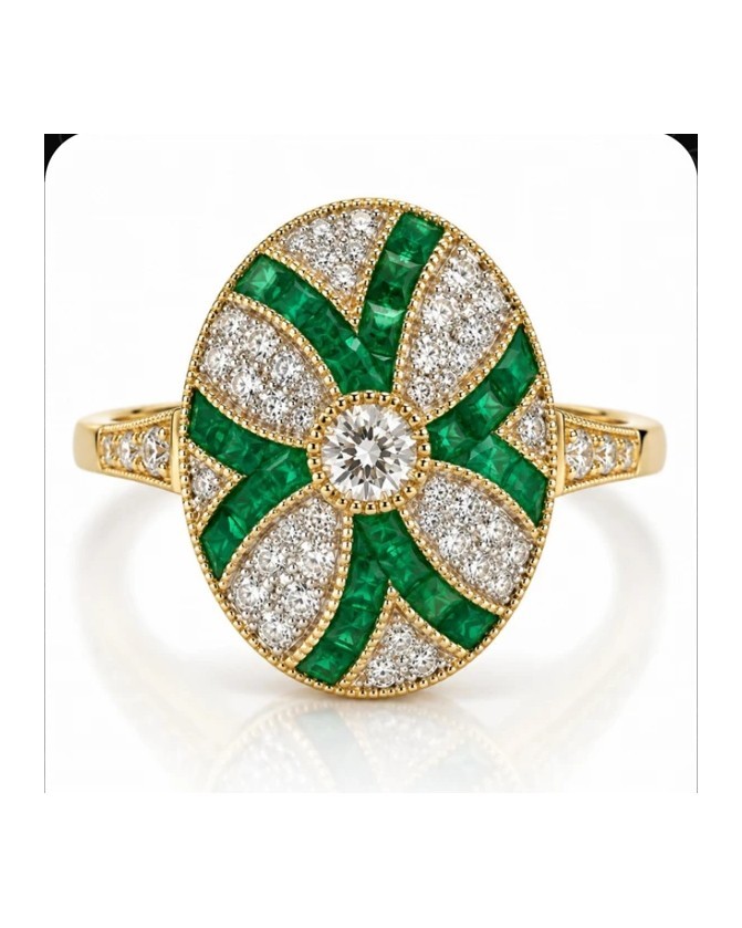 Emerald & Diamond Ring