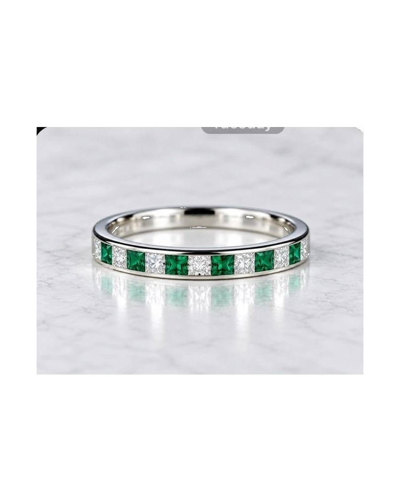 Emerald & Diamond Eternity Ring