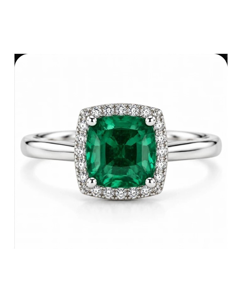 Tsavorite Garnet & Diamond Ring