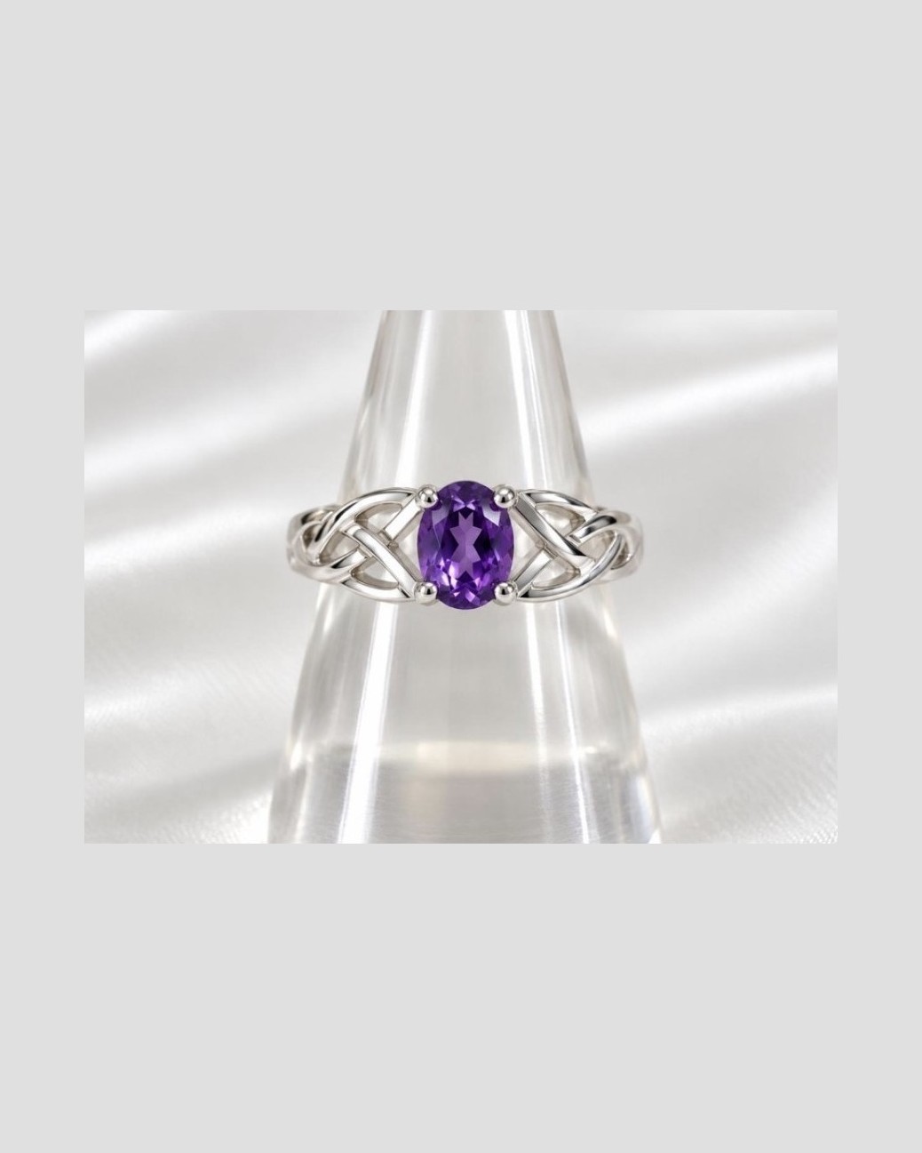 Amethyst Celtic ring