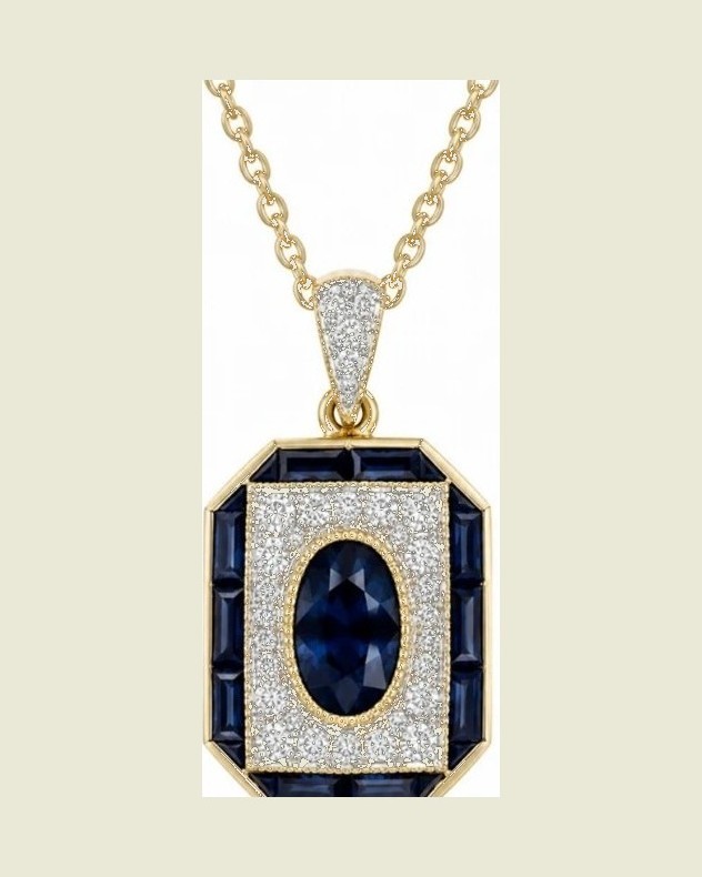 Sapphire & Diamond Pendant