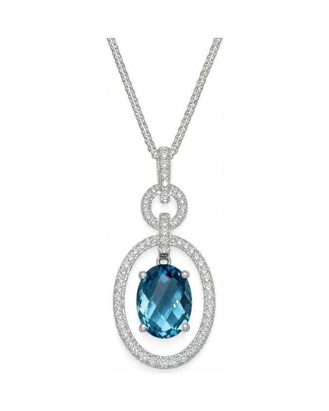 Topaz & Diamond Pendant