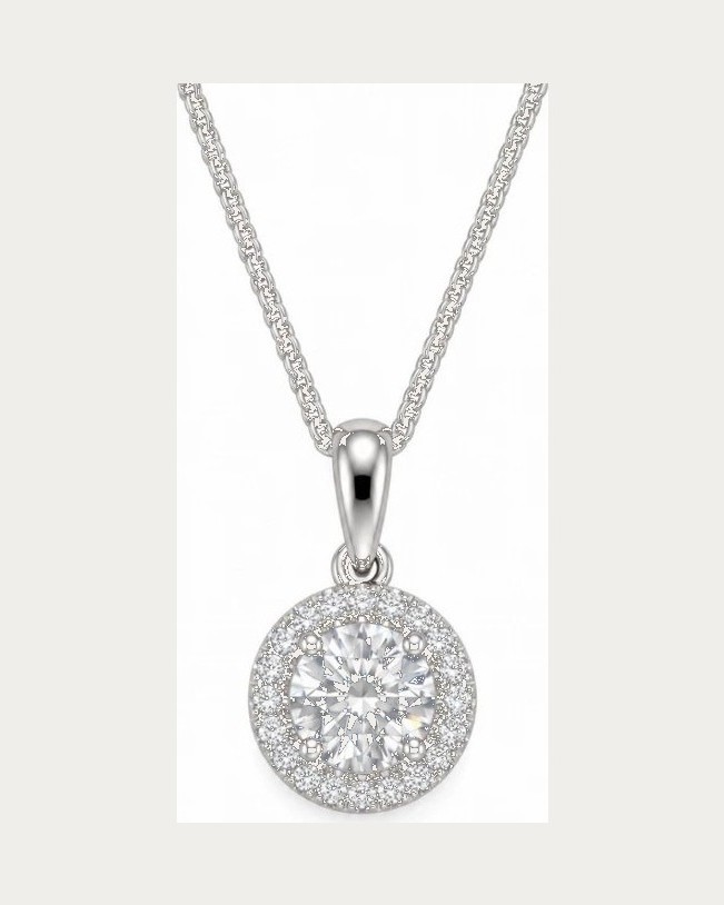 Diamond Halo Pendant