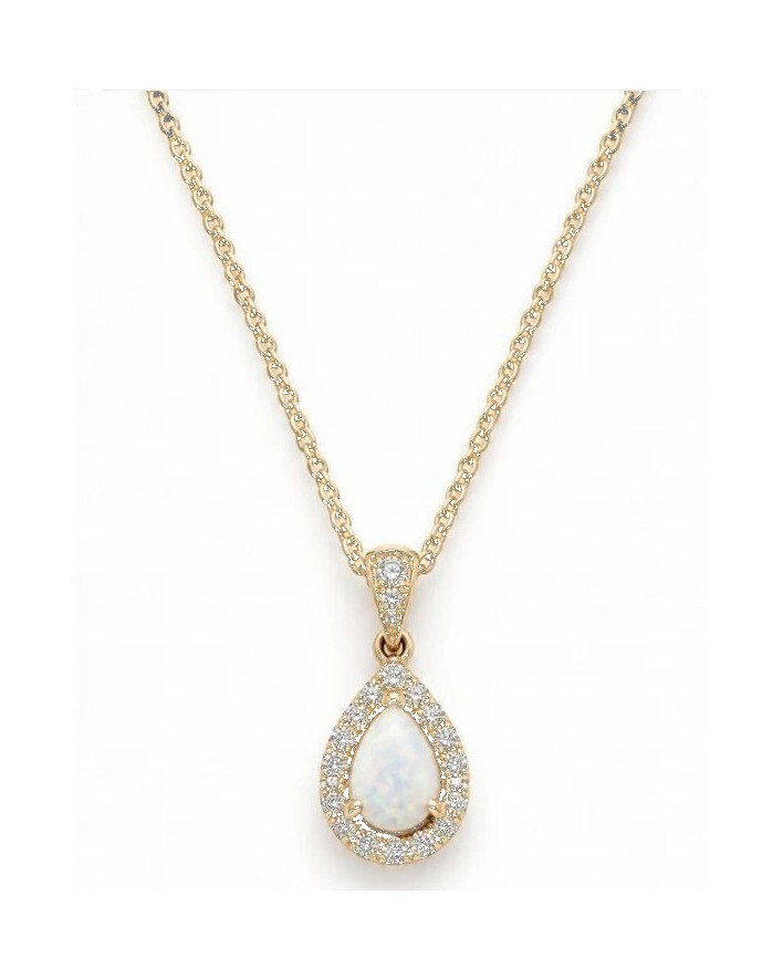 Diamond & Opal Pendant