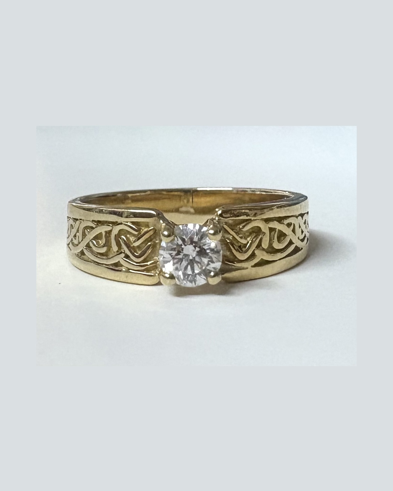 Celtic diamond ring