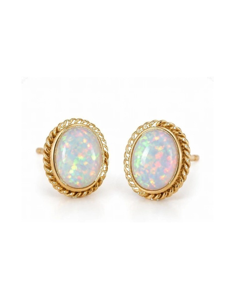 Opal Stud Earrings