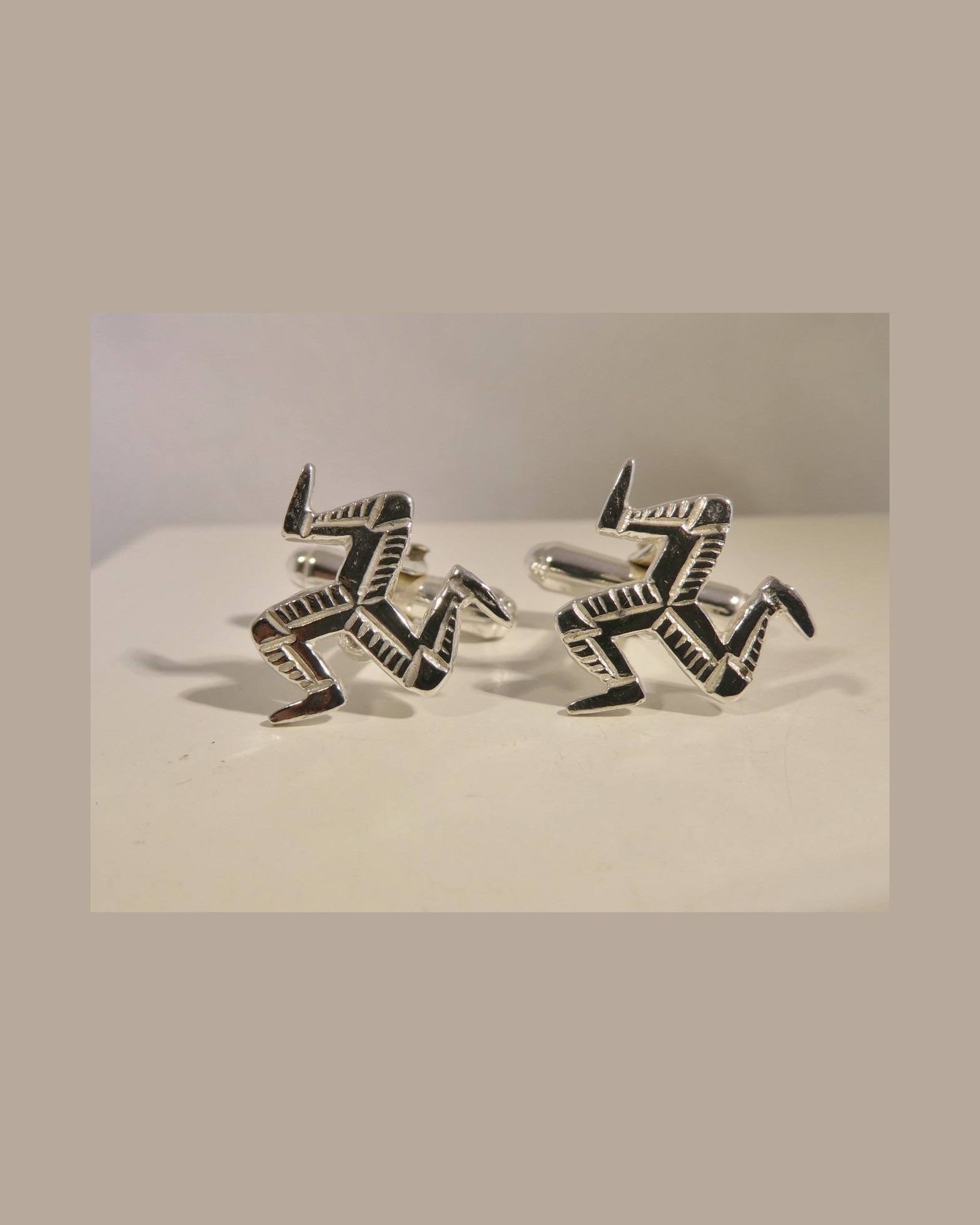 Silver 3 Legs Cufflinks