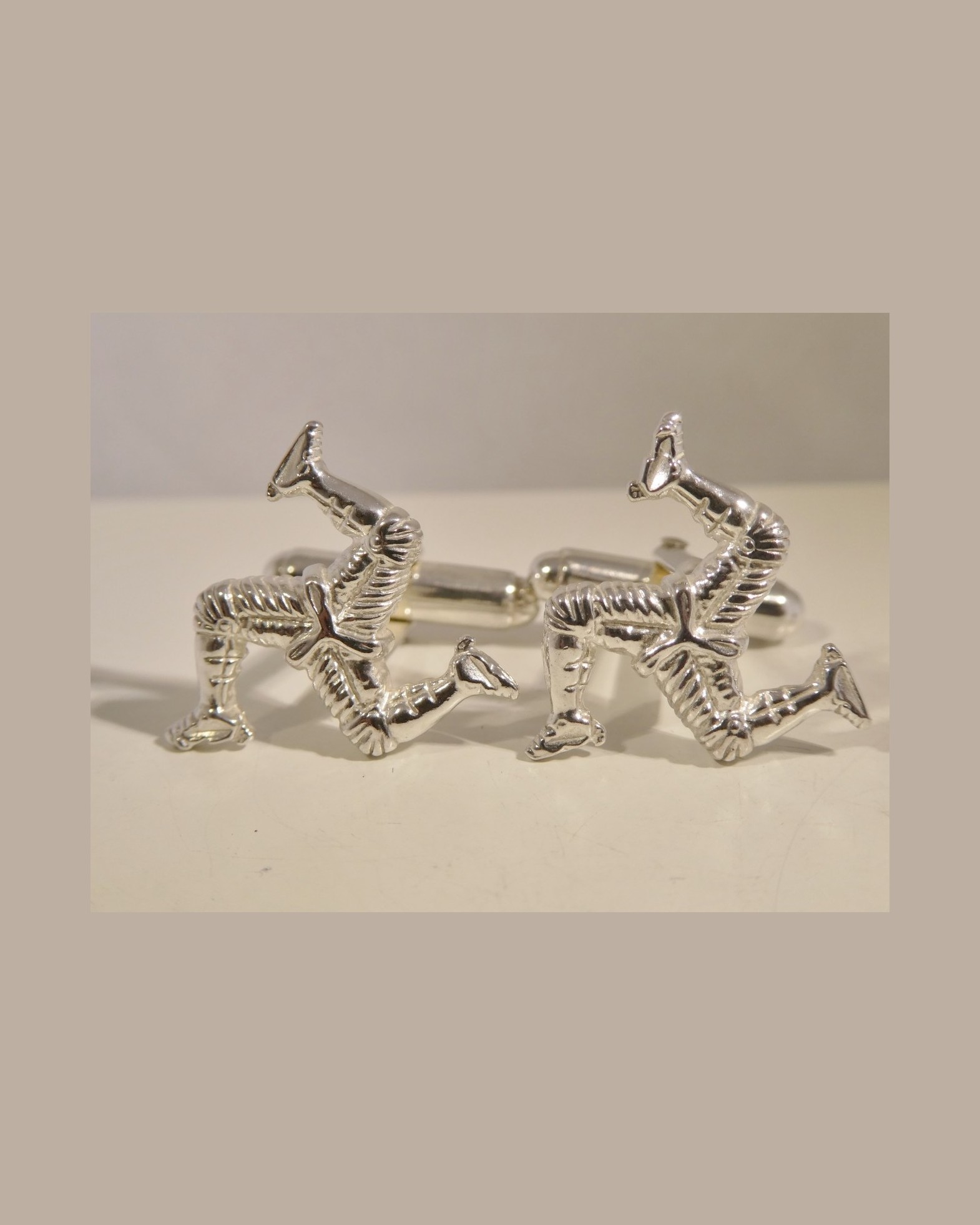 Silver 3 Legs Cufflinks