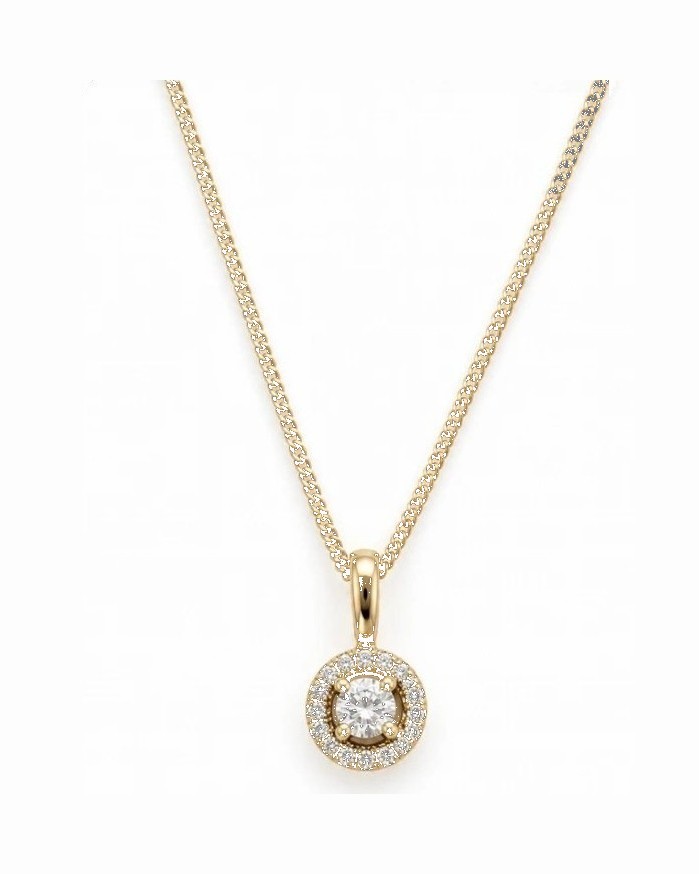 CZ Halo Pendant