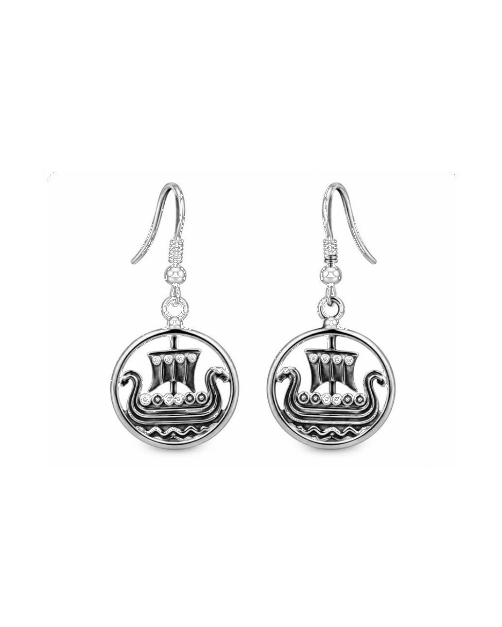 Viking boat earrings - earring 711h