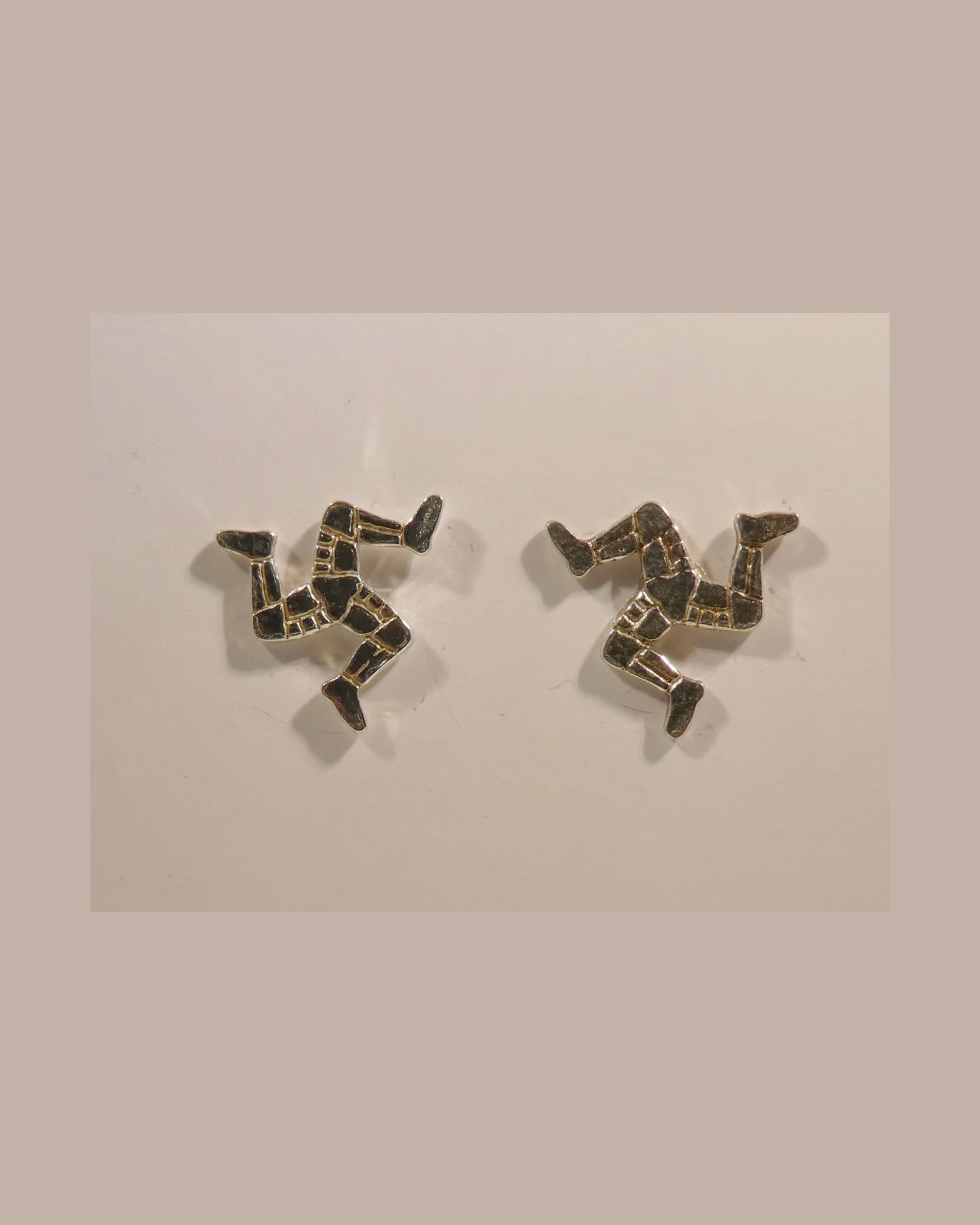 Large Three legs stud earrings - earring 728lp