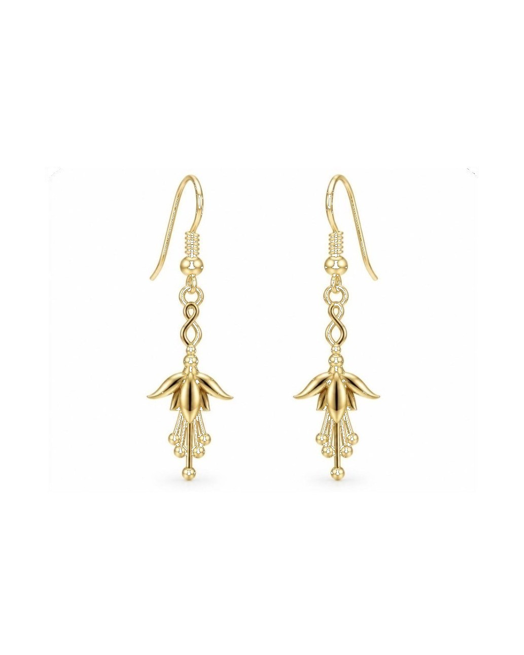 Small fuchsia earrings - earring 771