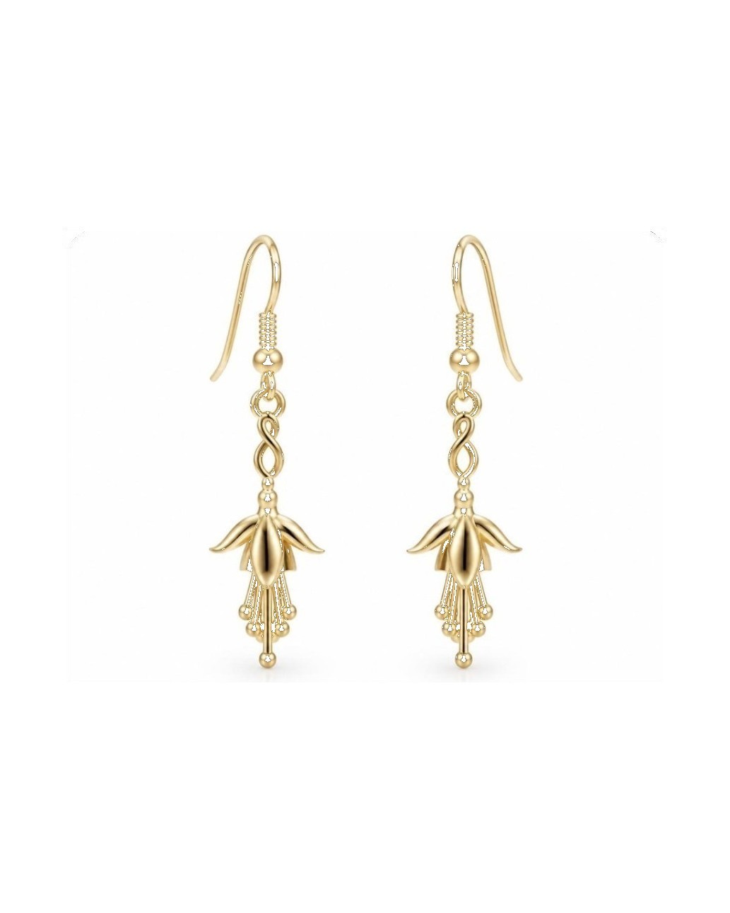 Large fuchsia earrings - earring 772