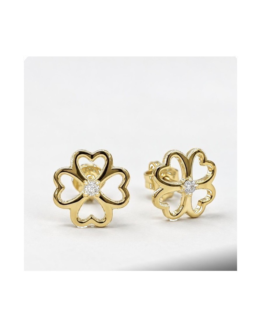 CZ Gold Earrings