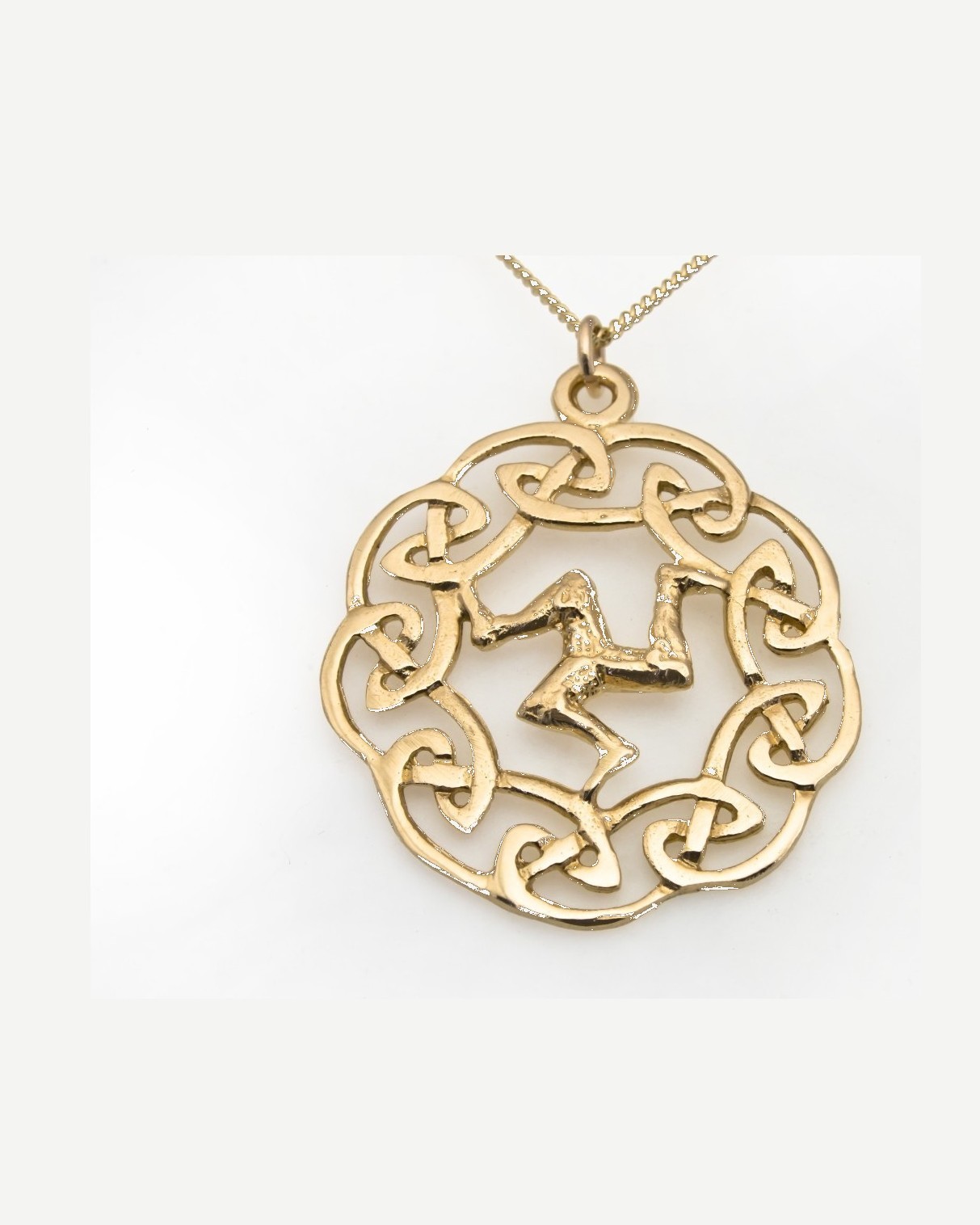 Open work Celtic Three legs pendant