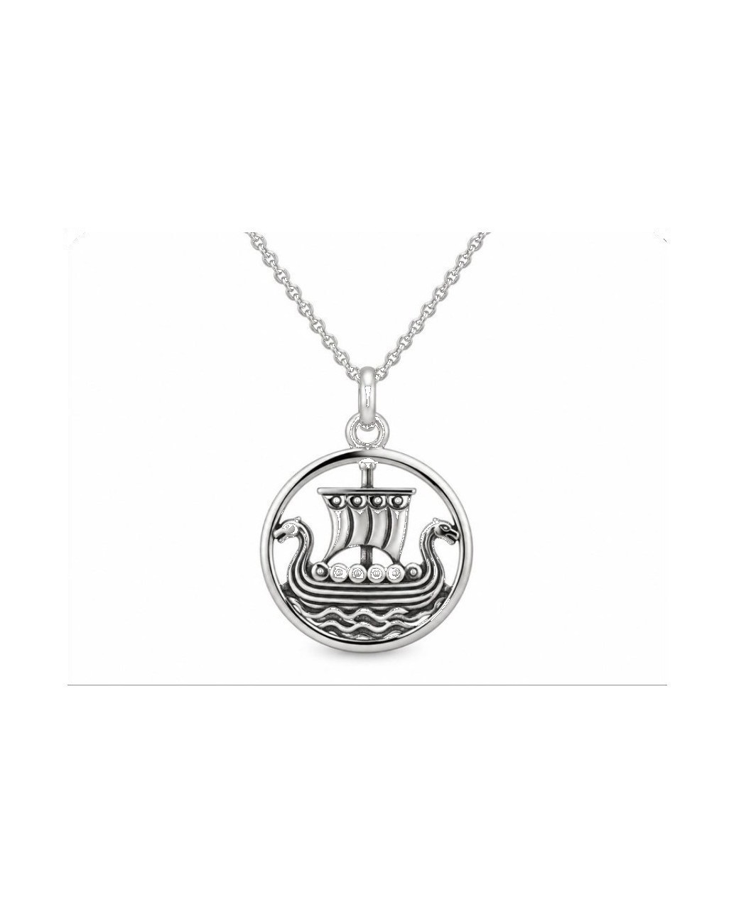 Open work Viking boat pendant