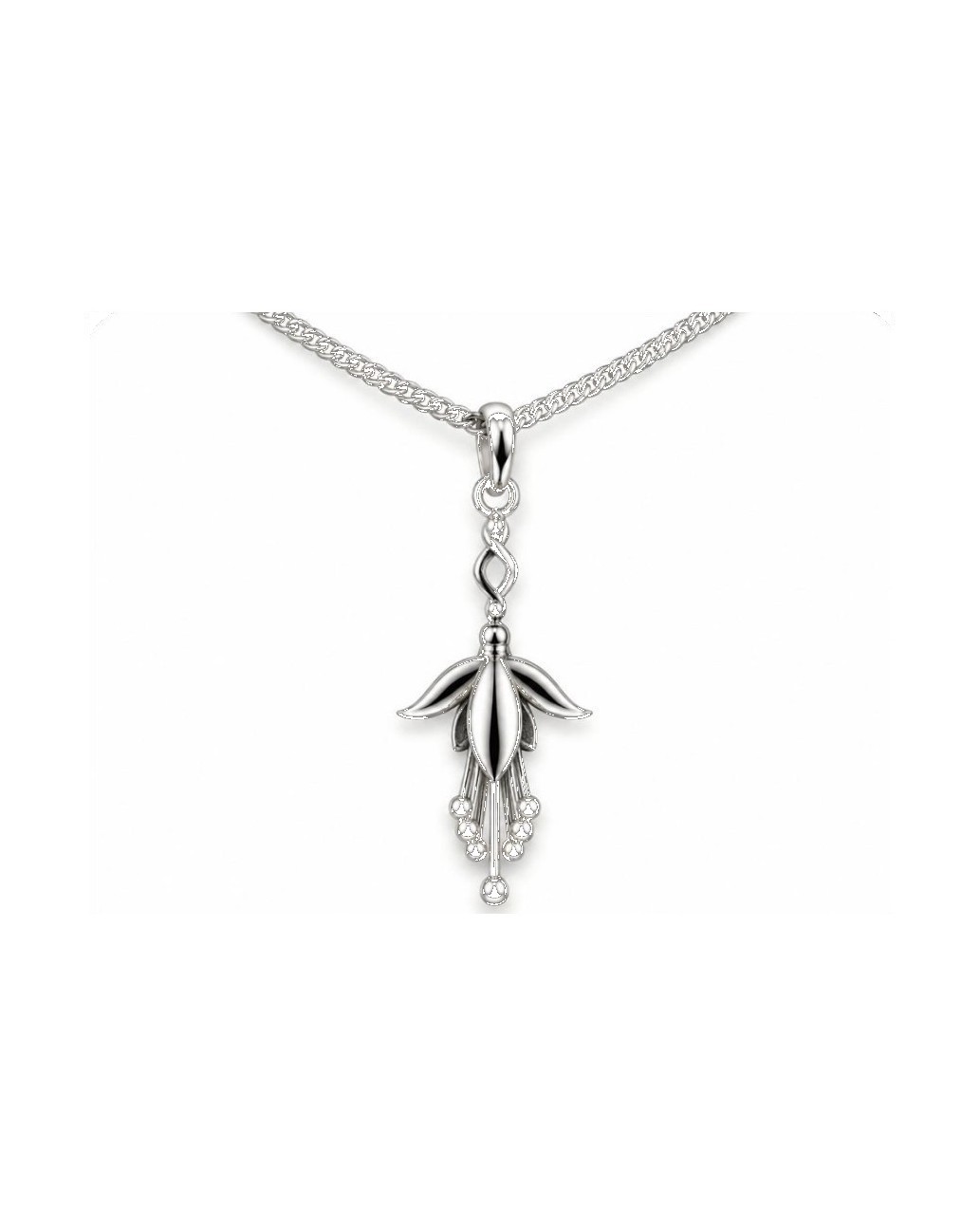 Large fuchsia pendant - pendant 772