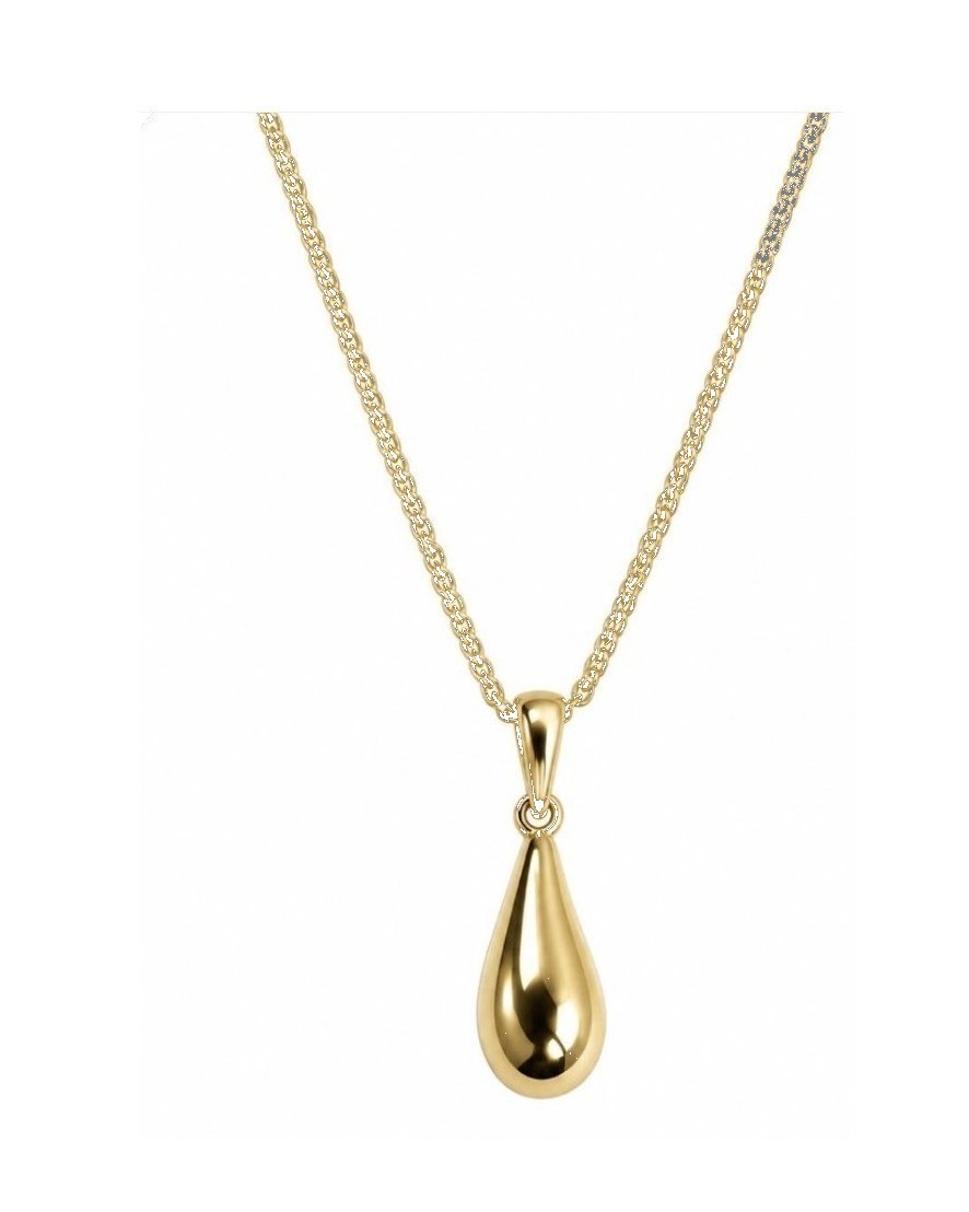9ct Yellow Gold Teardrop Pendant